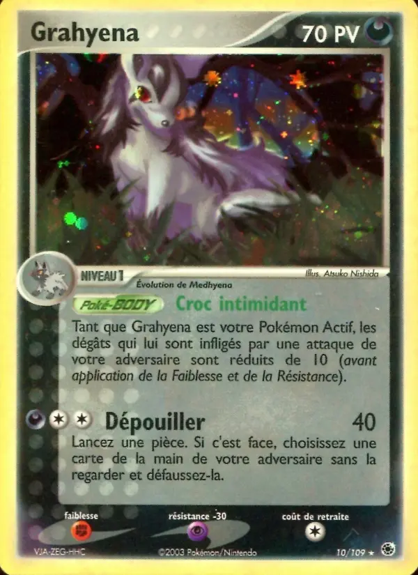 Grahyena — carte 10 de l’extension EX Rubis & Saphir