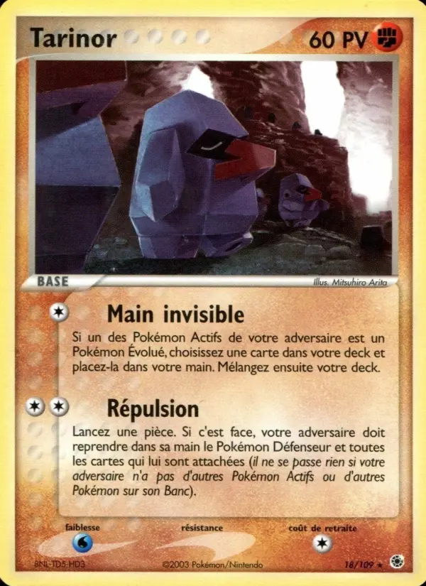 Tarinor — carte 18 de l’extension EX Rubis & Saphir