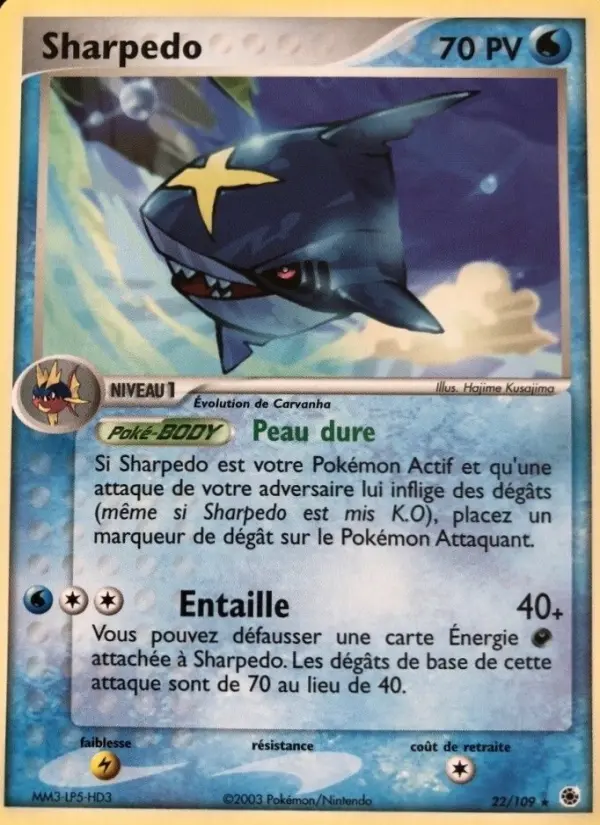 Sharpedo — carte 22 de l’extension EX Rubis & Saphir