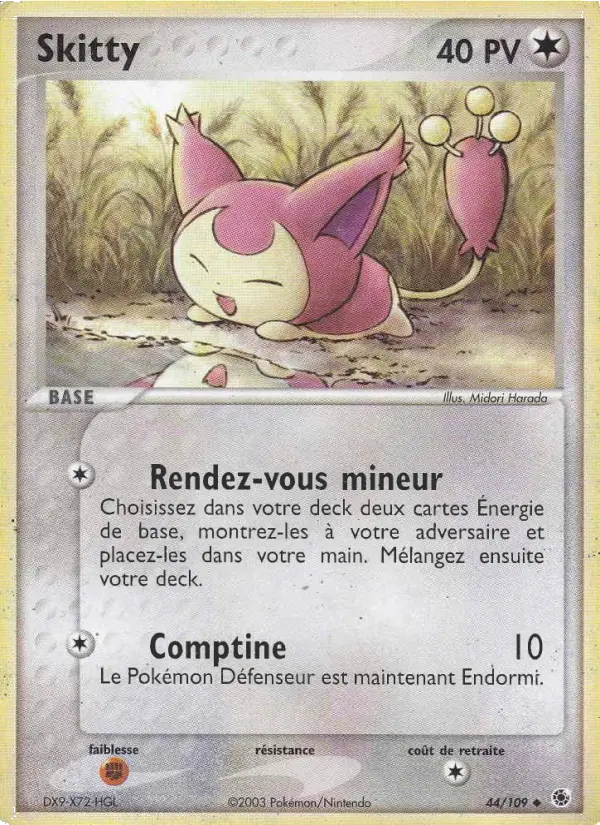 Skitty — carte 44 de l’extension EX Rubis & Saphir