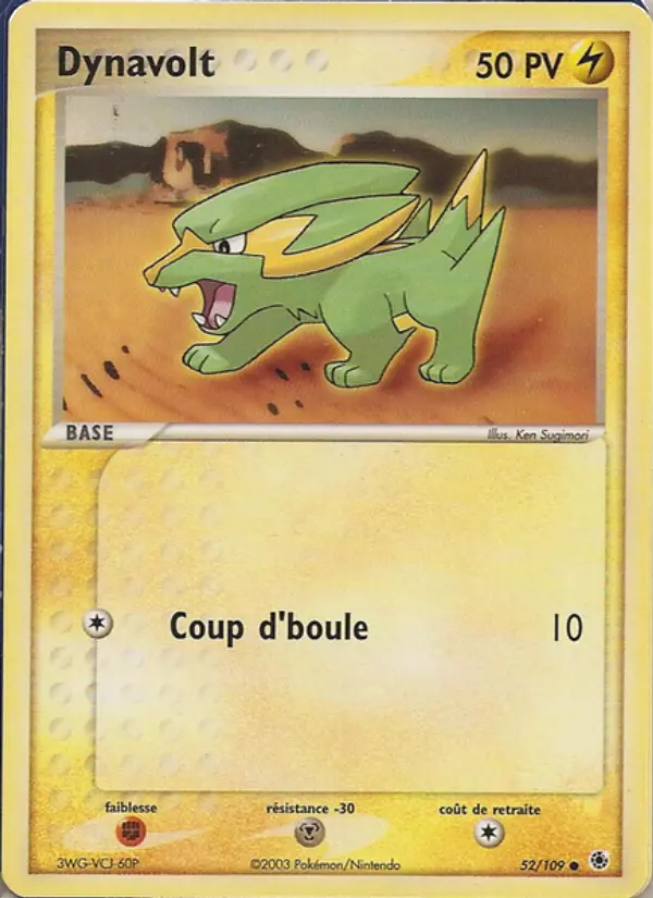 Dynavolt — carte 52 de l’extension EX Rubis & Saphir