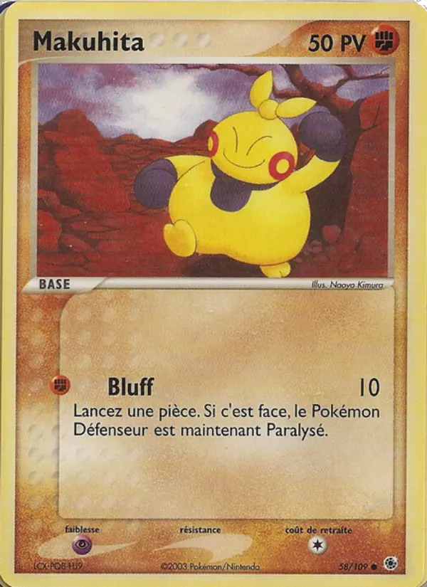 Makuhita — carte 58 de l’extension EX Rubis & Saphir