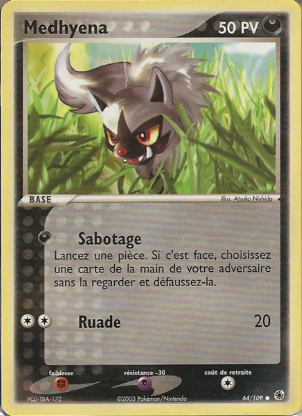 Medhyena — carte 64 de l’extension EX Rubis & Saphir