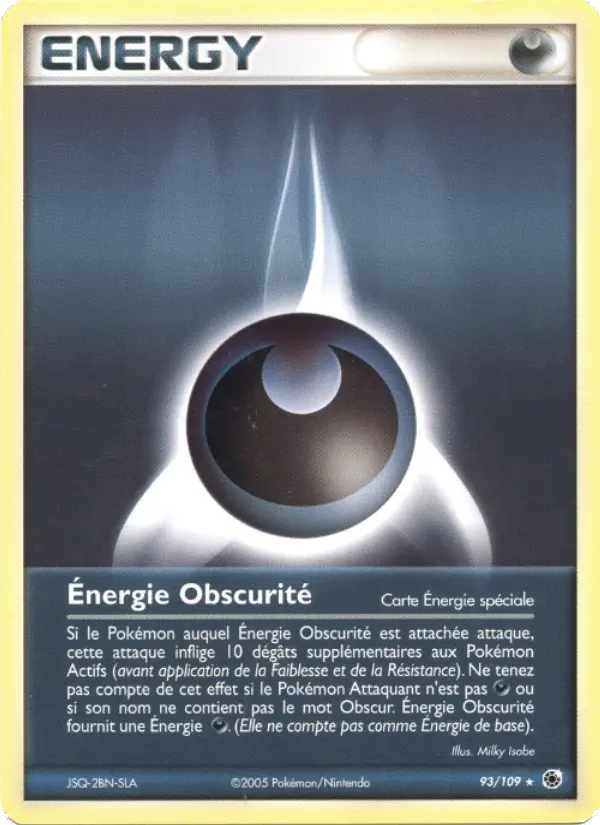Énergie Obscurité — carte 93 de l’extension EX Rubis & Saphir