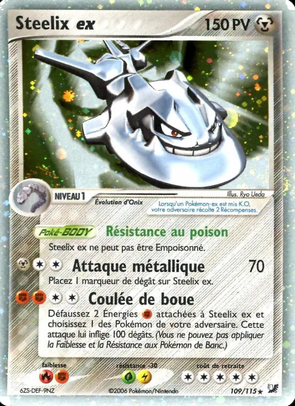 Steelix ex — carte 109 de l’extension EX Forces Cachées