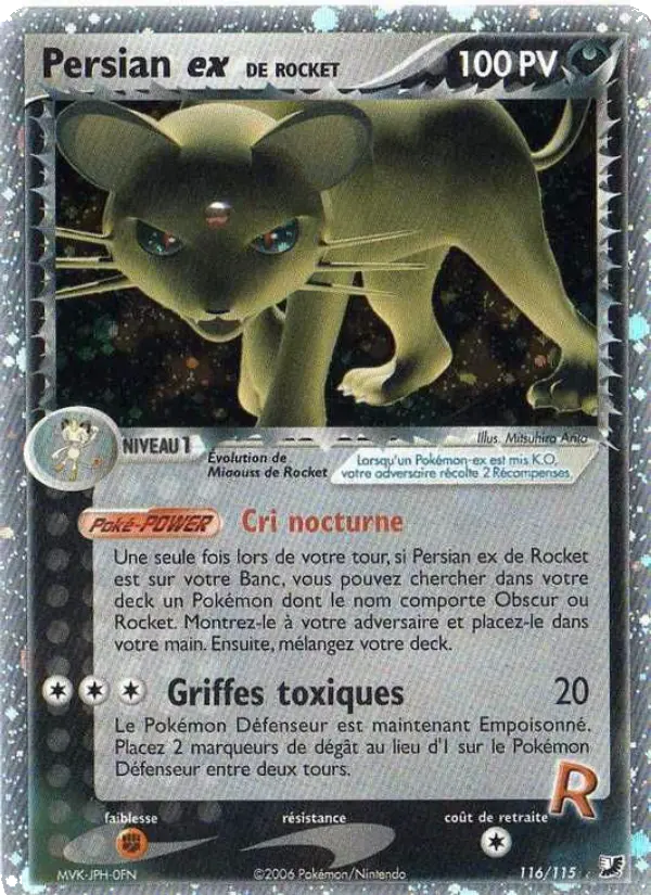 Persian ex de Rocket — carte 116 de l’extension EX Forces Cachées