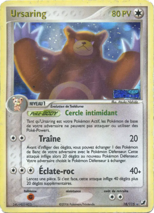 Ursaring — carte 18 de l’extension EX Forces Cachées