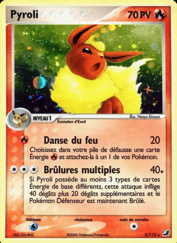 Pyroli — carte 5 de l’extension EX Forces Cachées
