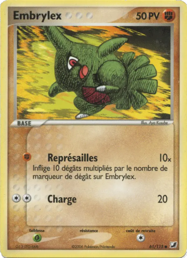 Embrylex — carte 61 de l’extension EX Forces Cachées