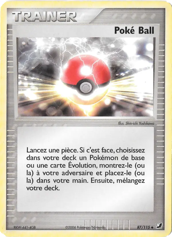 Poké Ball — carte 87 de l’extension EX Forces Cachées