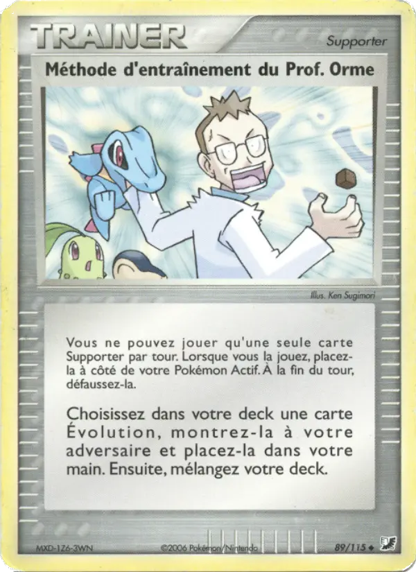 Méthode d'entraînement du Prof. Orme — carte 89 de l’extension EX Forces Cachées