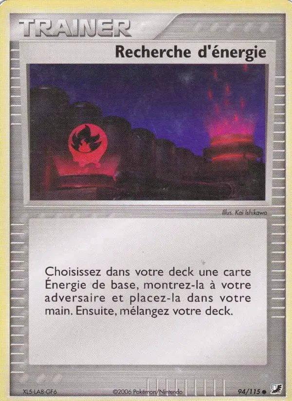 Recherche d'énergie — carte 94 de l’extension EX Forces Cachées