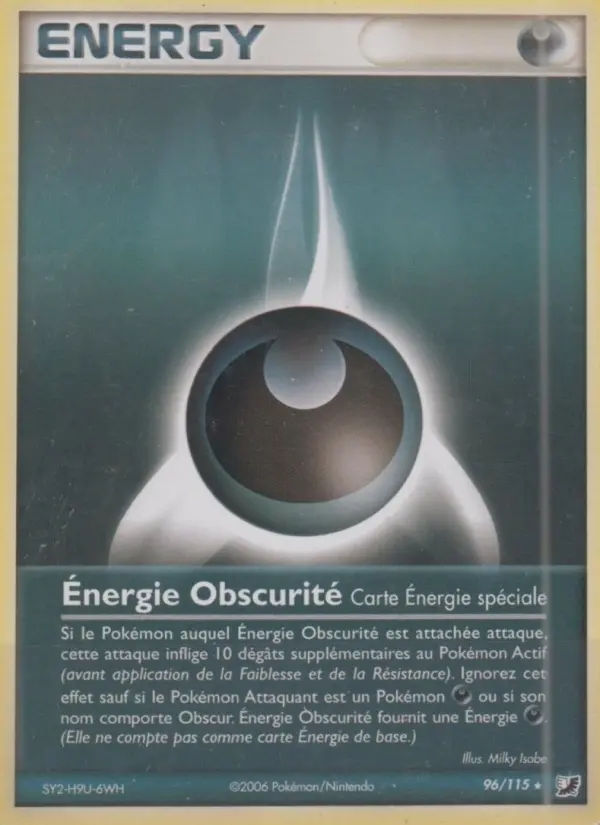 Énergie Obscurité — carte 96 de l’extension EX Forces Cachées