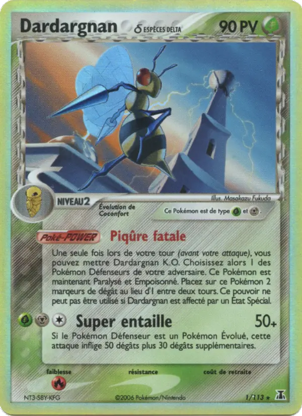 Dardargnan δ — carte 1 de l’extension EX Espèces Delta