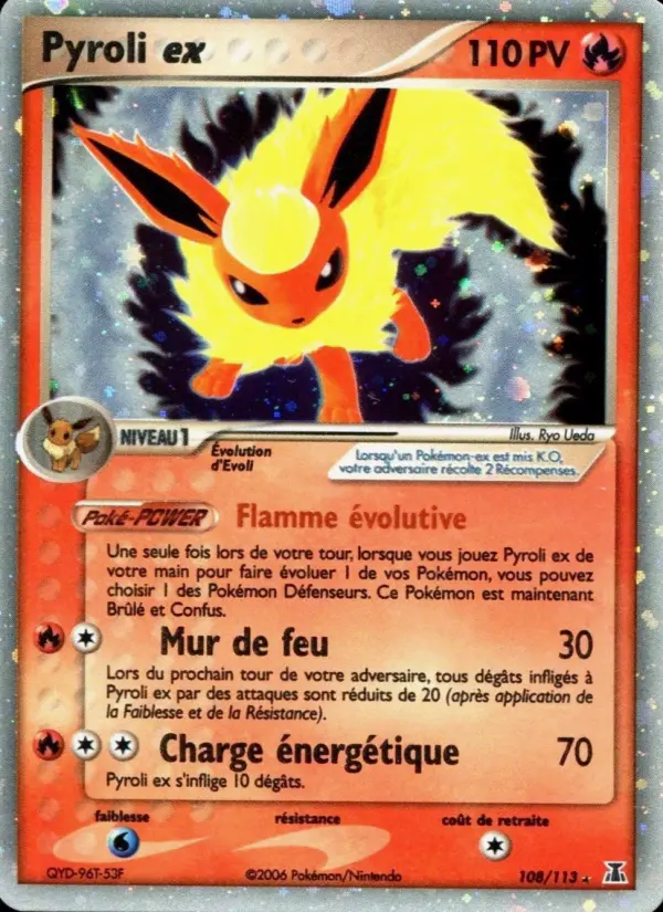 Pyroli ex — carte 108 de l’extension EX Espèces Delta