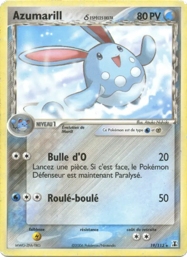Azumarill δ — carte 19 de l’extension EX Espèces Delta