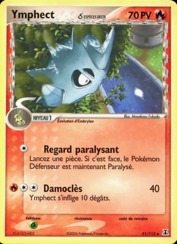 Ymphect δ — carte 51 de l’extension EX Espèces Delta
