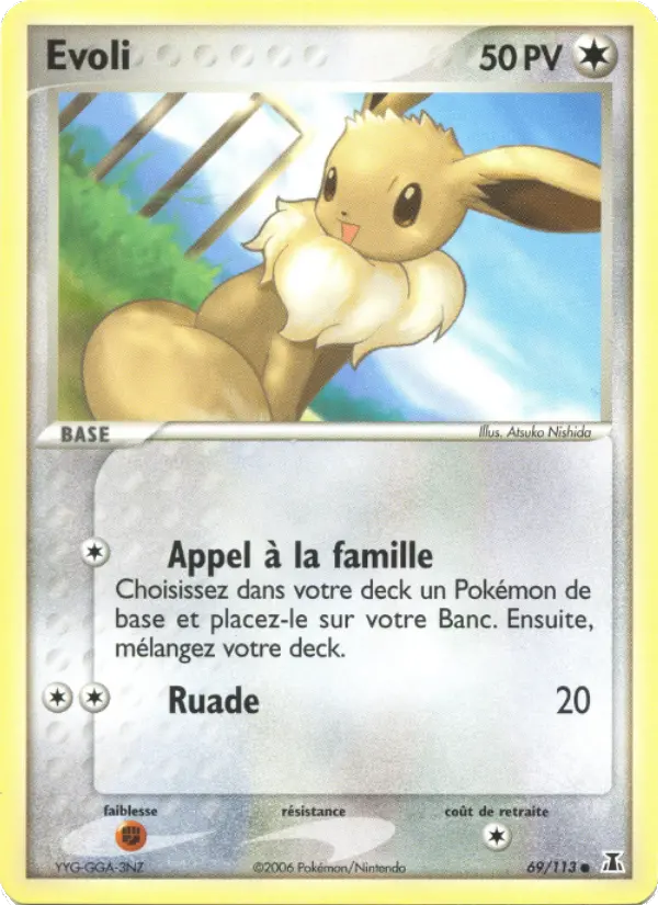 Evoli — carte 69 de l’extension EX Espèces Delta