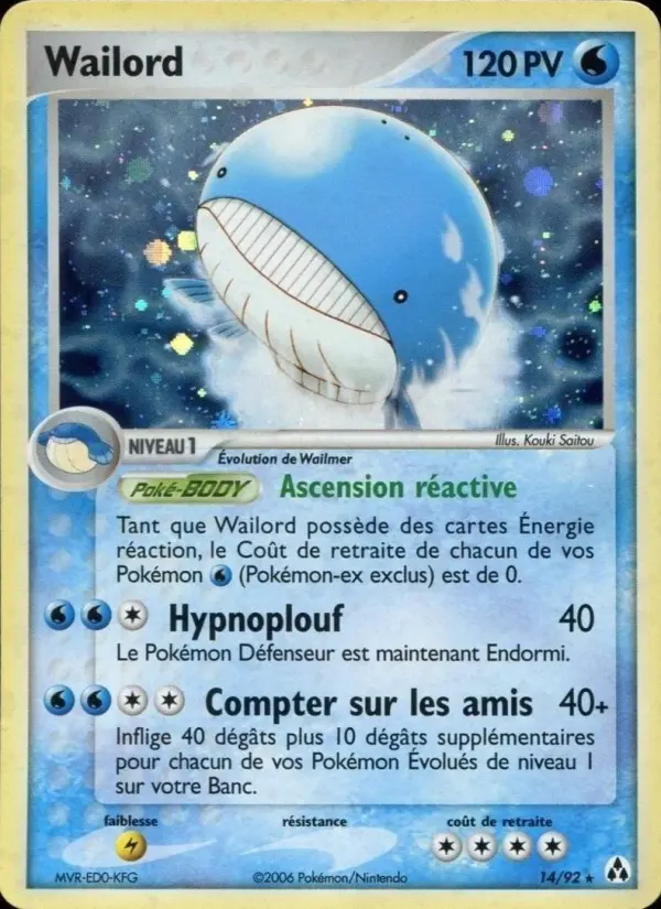 Wailord — carte 14 de l’extension EX Créateurs de légendes