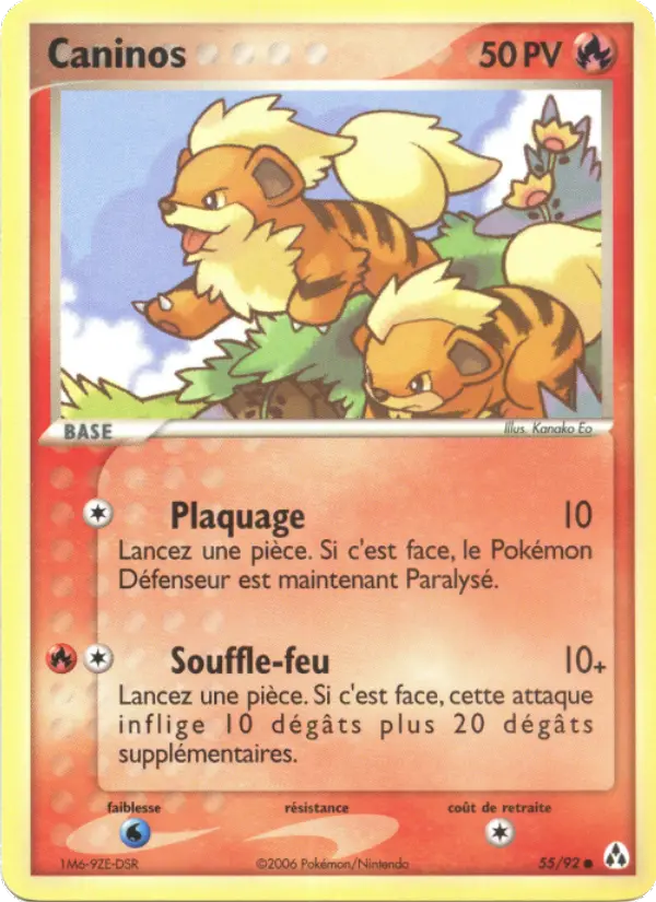 Caninos — carte 55 de l’extension EX Créateurs de légendes