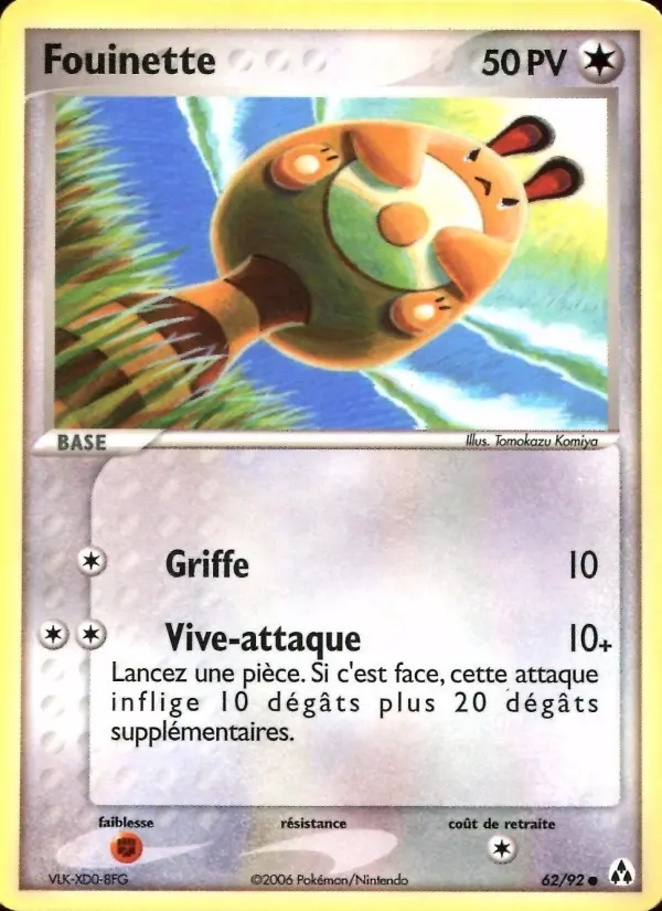 Fouinette — carte 62 de l’extension EX Créateurs de légendes
