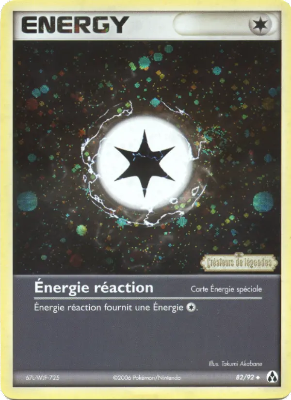 Énergie réaction — carte 82 de l’extension EX Créateurs de légendes