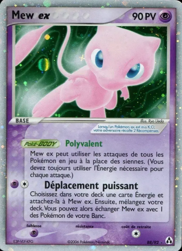 Mew ex — carte 88 de l’extension EX Créateurs de légendes