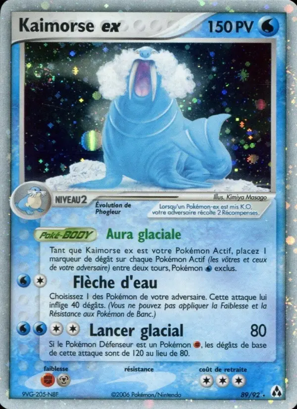 Kaimorse ex — carte 89 de l’extension EX Créateurs de légendes