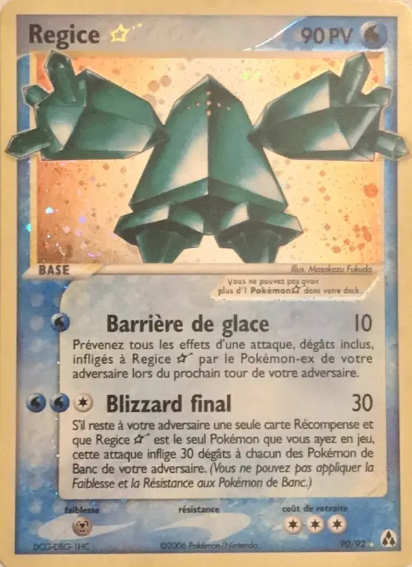 Regice ☆ — carte 90 de l’extension EX Créateurs de légendes