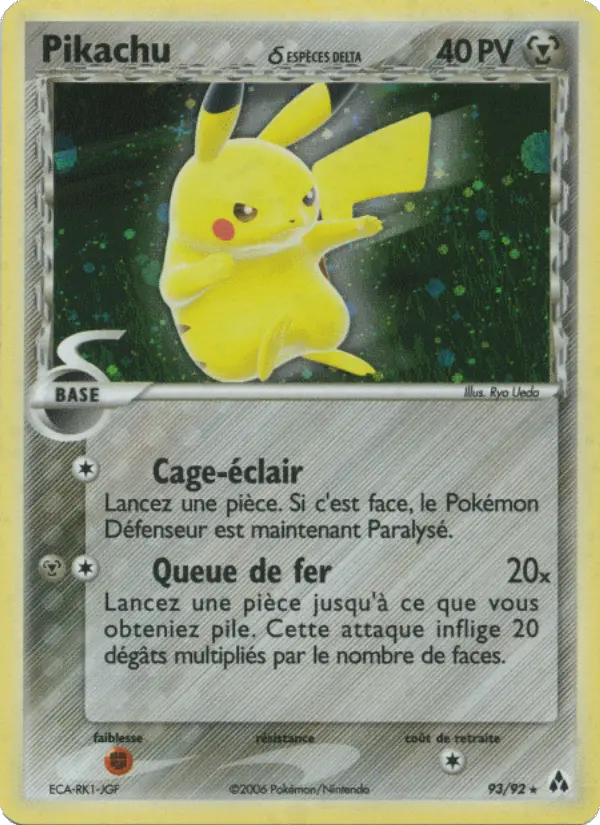 Pikachu δ — carte 93 de l’extension EX Créateurs de légendes