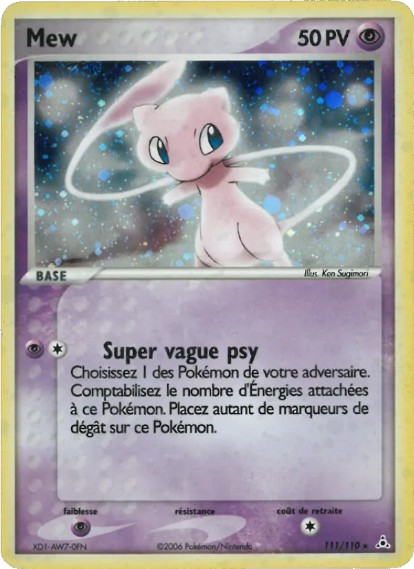 Mew — carte 111 de l’extension EX Fantômes Holon