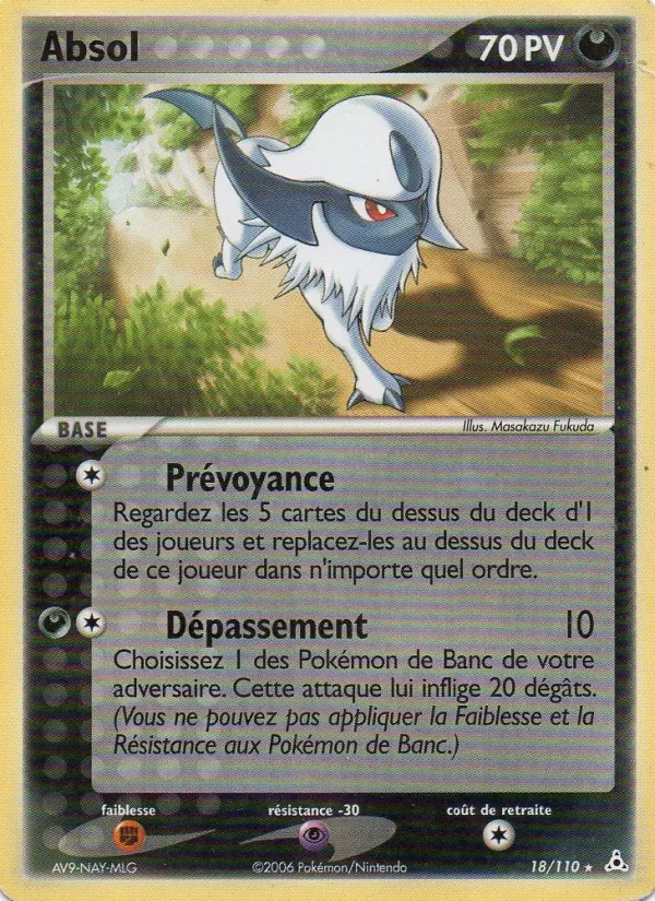 Absol — carte 18 de l’extension EX Fantômes Holon