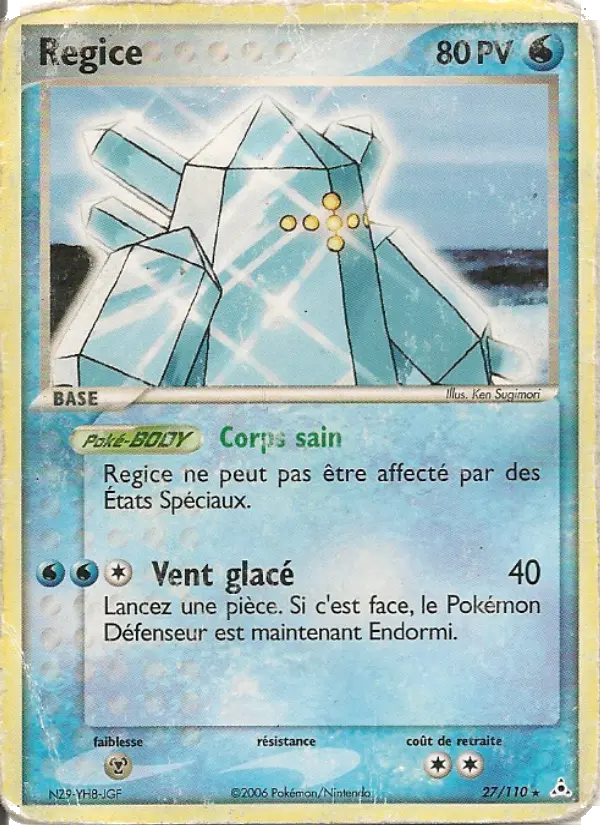 Regice — carte 27 de l’extension EX Fantômes Holon