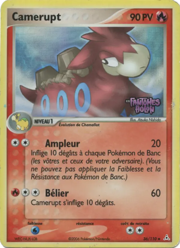 Camerupt — carte 36 de l’extension EX Fantômes Holon