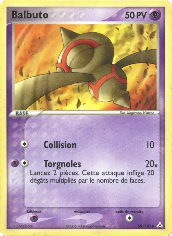 Balbuto — carte 59 de l’extension EX Fantômes Holon