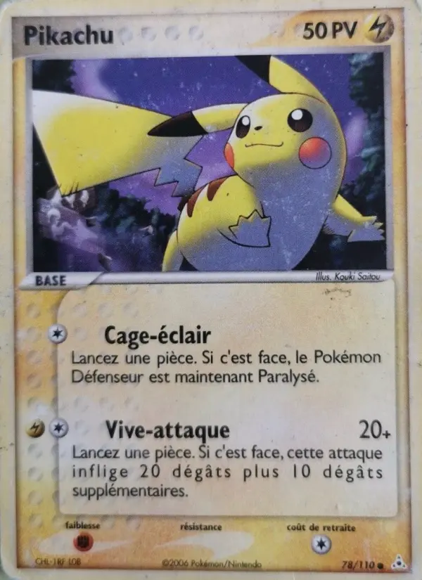 Pikachu — carte 78 de l’extension EX Fantômes Holon