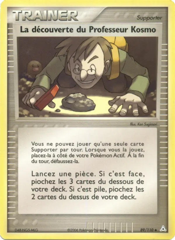 La découverte du Professeur Kosmo — carte 89 de l’extension EX Fantômes Holon