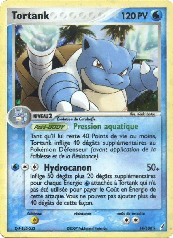Tortank — carte 14 de l’extension EX Gardiens de Cristal