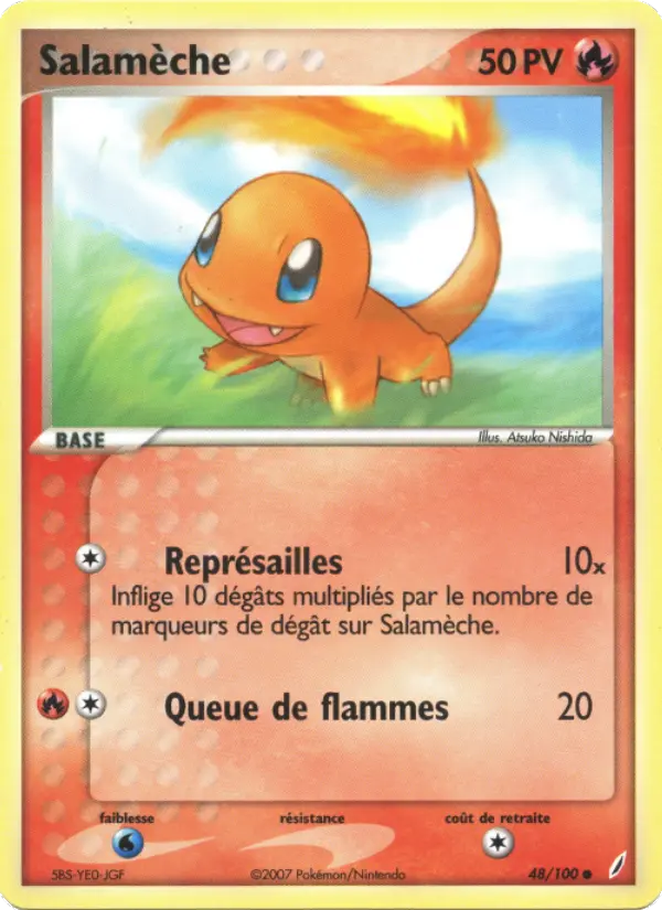 Salamèche — carte 48 de l’extension EX Gardiens de Cristal
