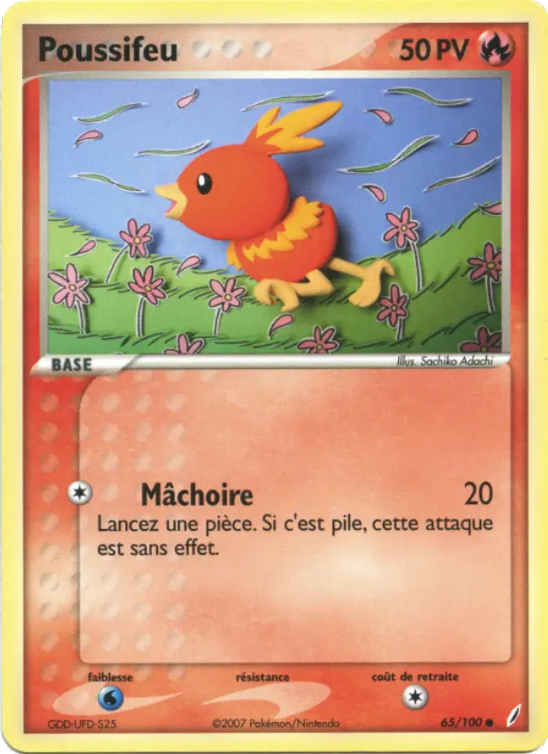 Poussifeu — carte 65 de l’extension EX Gardiens de Cristal