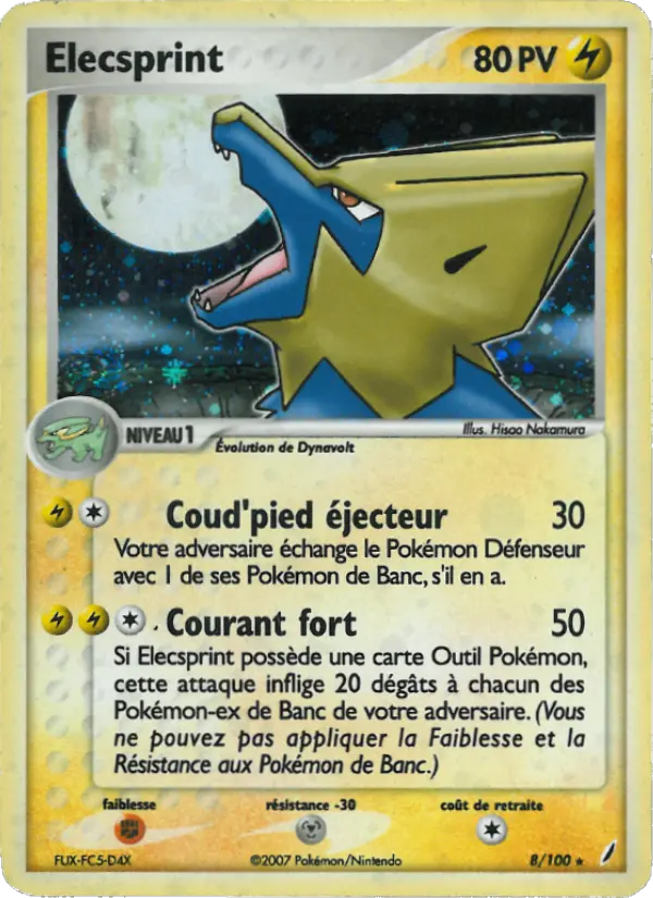 Elecsprint — carte 8 de l’extension EX Gardiens de Cristal