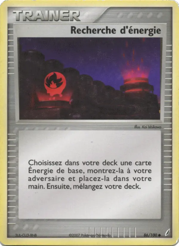 Recherche d'énergie — carte 86 de l’extension EX Gardiens de Cristal