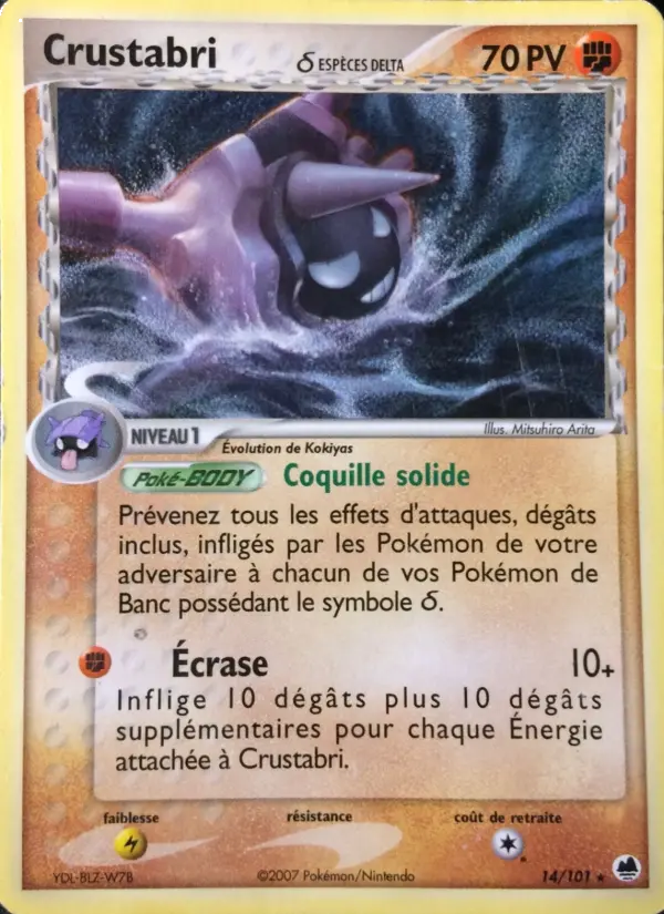 Crustabri δ — carte 14 de l’extension EX Île des Dragons