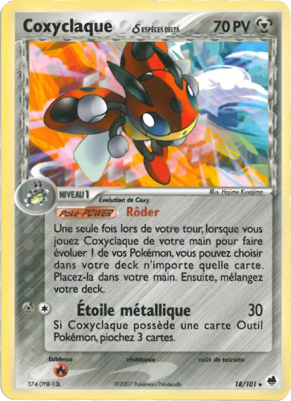 Coxyclaque δ — carte 18 de l’extension EX Île des Dragons