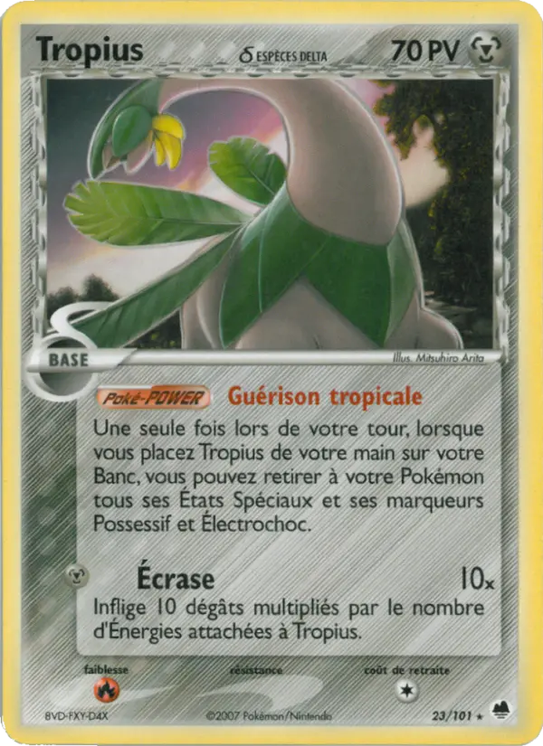 Tropius δ — carte 23 de l’extension EX Île des Dragons