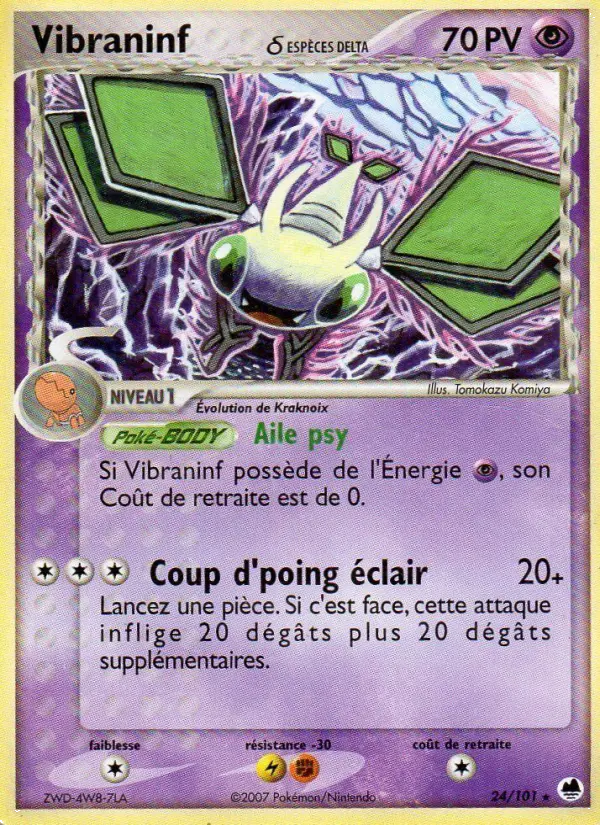 Vibraninf δ — carte 24 de l’extension EX Île des Dragons