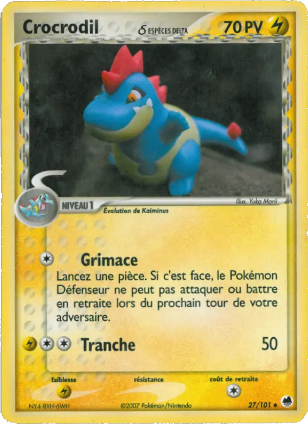 Crocrodil δ — carte 27 de l’extension EX Île des Dragons