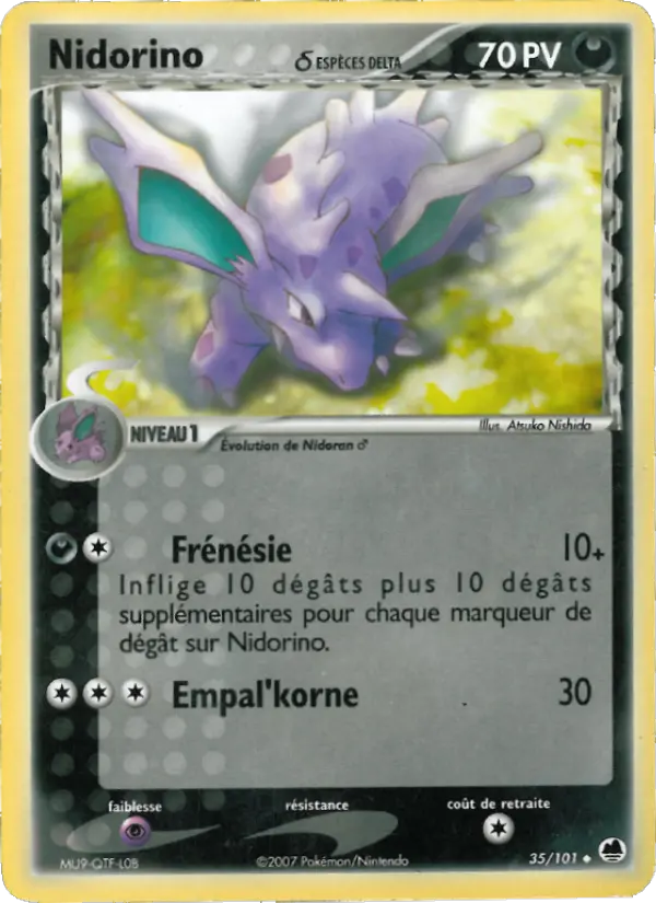 Nidorino δ — carte 35 de l’extension EX Île des Dragons