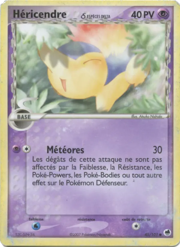 Héricendre δ — carte 45 de l’extension EX Île des Dragons