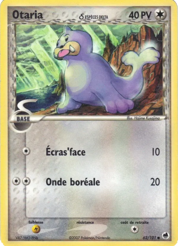 Otaria δ — carte 62 de l’extension EX Île des Dragons